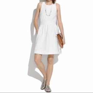 Madewell Pierside White Zip Back Dress Small